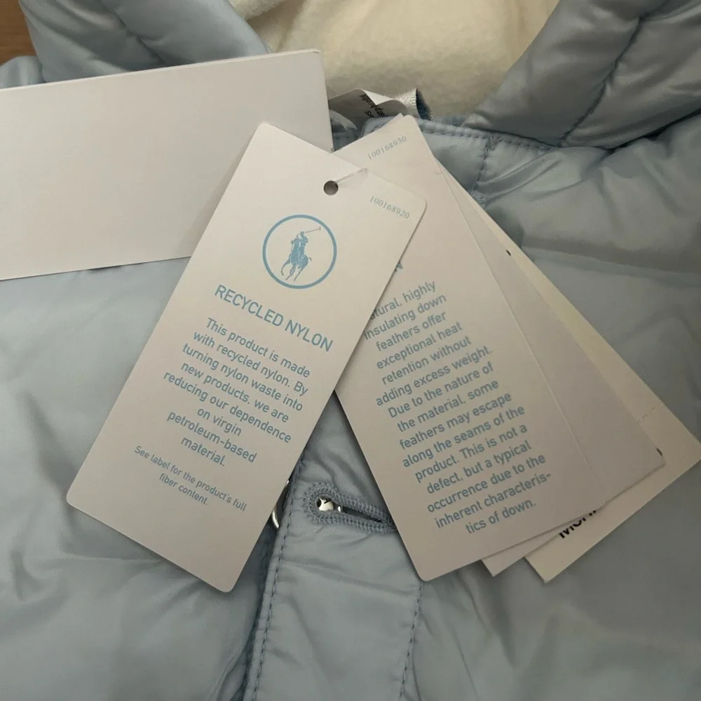Ralph Lauren Light Blue baby down puffer